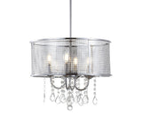 Avah Metal/Crystal Adjustable LED Drop Chandelier - JONATHAN Y