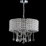 Reese 17" Metal/Crystal Adjustable LED Drop Chandelier - JONATHAN Y
