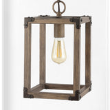 Magnolia 8.13" Adjustable Iron Rustic Farmhouse LED Pendant - JONATHAN Y