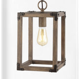 Magnolia 8.13" Adjustable Iron Rustic Farmhouse LED Pendant - JONATHAN Y