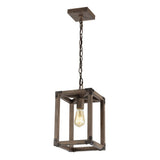 Magnolia 8.13" Adjustable Iron Rustic Farmhouse LED Pendant - JONATHAN Y