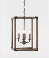 Magnolia Adjustable Iron Rustic Farmhouse LED Pendant - JONATHAN Y