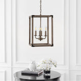 Magnolia Adjustable Iron Rustic Farmhouse LED Pendant - JONATHAN Y