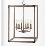 Magnolia Adjustable Iron Rustic Farmhouse LED Pendant - JONATHAN Y