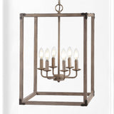 Magnolia Adjustable Iron Rustic Farmhouse LED Pendant - JONATHAN Y