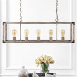 Magnolia 8.13" Adjustable Iron Rustic Farmhouse LED Pendant - JONATHAN Y