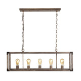 Magnolia 8.13" Adjustable Iron Rustic Farmhouse LED Pendant - JONATHAN Y