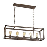 Magnolia 8.13" Adjustable Iron Rustic Farmhouse LED Pendant - JONATHAN Y
