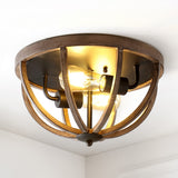 Darlene 13" Iron Rustic Farmhouse LED Flush Mount - JONATHAN Y