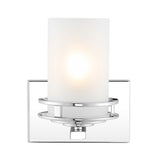Fairfax Metal/Frosted Glass Contemporary Glam LED Vanity Light - JONATHAN Y