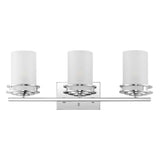 Fairfax Metal/Frosted Glass Contemporary Glam LED Vanity Light - JONATHAN Y