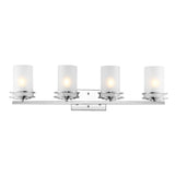 Fairfax Metal/Frosted Glass Contemporary Glam LED Vanity Light - JONATHAN Y