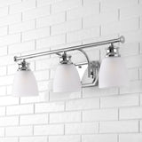 Beverly Metal/Glass Contemporary Modern LED Vanity Light - JONATHAN Y