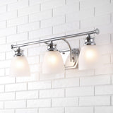 Beverly Metal/Glass Contemporary Modern LED Vanity Light - JONATHAN Y