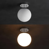 Marcel Bistro 7.75" Bohemian Farmhouse Iron/Frosted Glass LED Semi Flush Mount