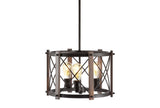 Ferme 16" Adjustable Iron Rustic Farmhouse LED Pendant - JONATHAN Y