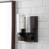 Bungalow Iron/Seeded Glass Rustic Farmhouse LED Vanity Light