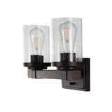 Bungalow Iron/Seeded Glass Rustic Farmhouse LED Vanity Light