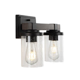 Bungalow Iron/Seeded Glass Rustic Farmhouse LED Vanity Light