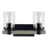 Bungalow Iron/Seeded Glass Rustic Farmhouse LED Vanity Light