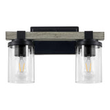 Bungalow Iron/Seeded Glass Rustic Farmhouse LED Vanity Light