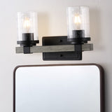 Bungalow Iron/Seeded Glass Rustic Farmhouse LED Vanity Light