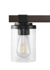 Bungalow Iron/Seeded Glass Rustic Farmhouse LED Vanity Light