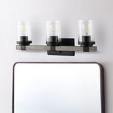 Bungalow Iron/Seeded Glass Rustic Farmhouse LED Vanity Light