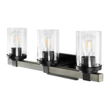 Bungalow Iron/Seeded Glass Rustic Farmhouse LED Vanity Light