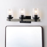 Bungalow Iron/Seeded Glass Rustic Farmhouse LED Vanity Light
