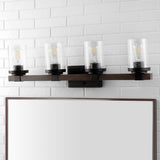 Bungalow Iron/Seeded Glass Rustic Farmhouse LED Vanity Light