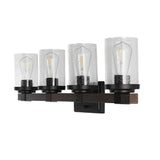 Bungalow Iron/Seeded Glass Rustic Farmhouse LED Vanity Light