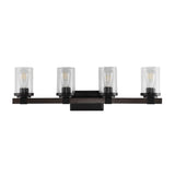 Bungalow Iron/Seeded Glass Rustic Farmhouse LED Vanity Light