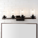 Bungalow Iron/Seeded Glass Rustic Farmhouse LED Vanity Light