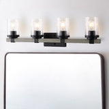Bungalow Iron/Seeded Glass Rustic Farmhouse LED Vanity Light