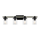 Bungalow Iron/Seeded Glass Rustic Farmhouse LED Vanity Light
