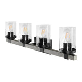 Bungalow Iron/Seeded Glass Rustic Farmhouse LED Vanity Light