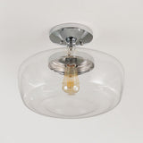 Marfa 14" Glass/Iron Farmhouse Modern LED Flush Mount