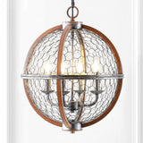 Gaines 16" Adjustable Iron Rustic Industrial LED Pendant - JONATHAN Y