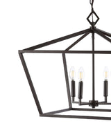 Gatsby 23" Adjustable Iron Rustic Glam LED Pendant - JONATHAN Y