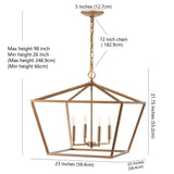 Gatsby 23" Adjustable Iron Rustic Glam LED Pendant