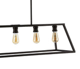 Floyd 38" Adjustable Iron Farmhouse Vintage LED Dimmable Pendant - JONATHAN Y