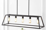 Floyd 38" Adjustable Iron Farmhouse Vintage LED Dimmable Pendant - JONATHAN Y