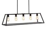Floyd 38" Adjustable Iron Farmhouse Vintage LED Dimmable Pendant - JONATHAN Y