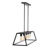 Floyd 38" Adjustable Iron Farmhouse Vintage LED Dimmable Pendant - JONATHAN Y