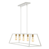 Floyd 38" Adjustable Iron Farmhouse Vintage LED Dimmable Pendant - JONATHAN Y