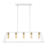 Floyd 38" Adjustable Iron Farmhouse Vintage LED Dimmable Pendant - JONATHAN Y