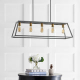 Floyd 38" Adjustable Iron Farmhouse Vintage LED Dimmable Pendant