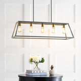 Floyd 38" Adjustable Iron Farmhouse Vintage LED Dimmable Pendant - JONATHAN Y