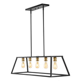 Floyd 38" Adjustable Iron Farmhouse Vintage LED Dimmable Pendant